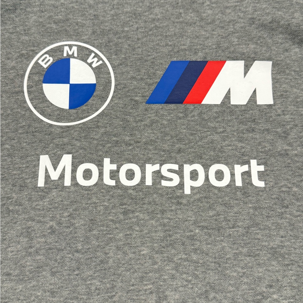 NWT gray BMW M Sport Motorsport Hoodie hooded Sweatshirt Sz S - Picture 2 of 9